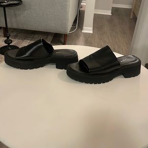 Arizona leather clog sandals open toe, slight platform